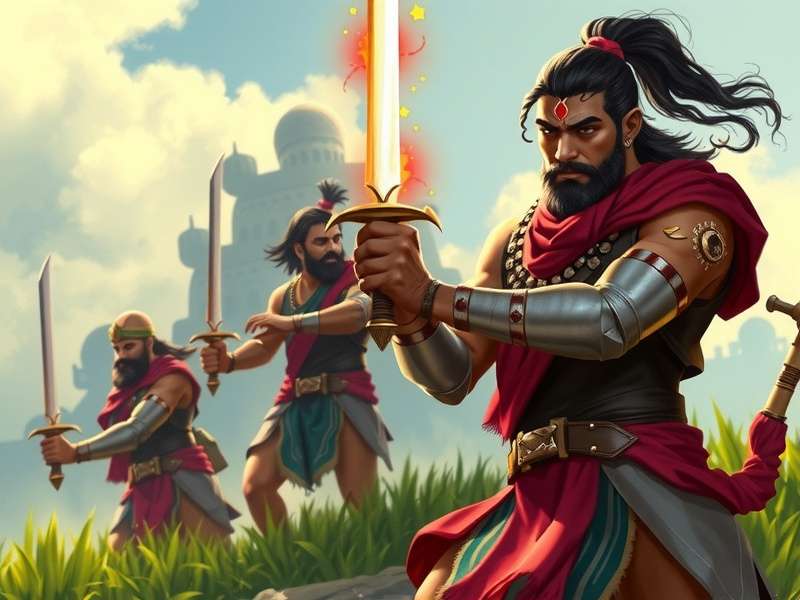 Indian players celebrating in-game festival Sword Of Valor Indian players